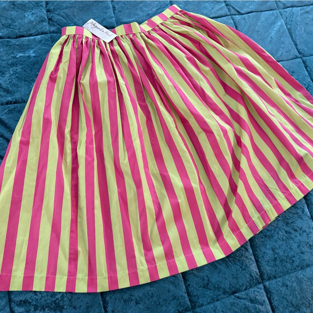 Magnolia Park Pink and Green Striped Skirt